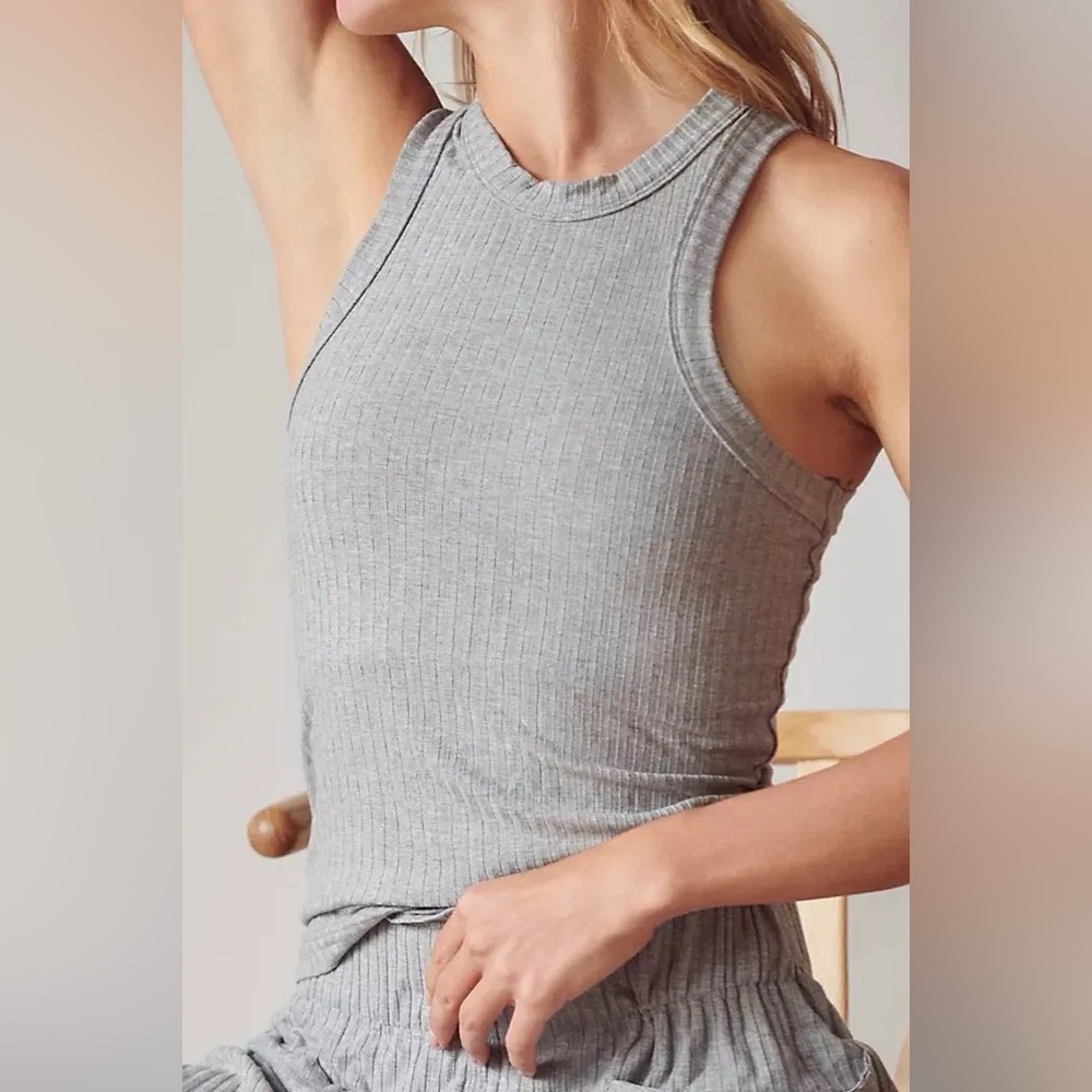 Free People FP Movement Blissed Out Tank, Heather Grey